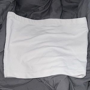 Large solid white tube top from heart & hips